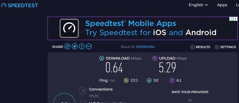 iam_gauravbhatt's tweet image. Paying for 30 Mbps... speed I am getting .. very hassle while raising a complaint, it has been more than one month, I am still fighting for stable speed  @reliancejio @JioCare @_MukeshAmbani