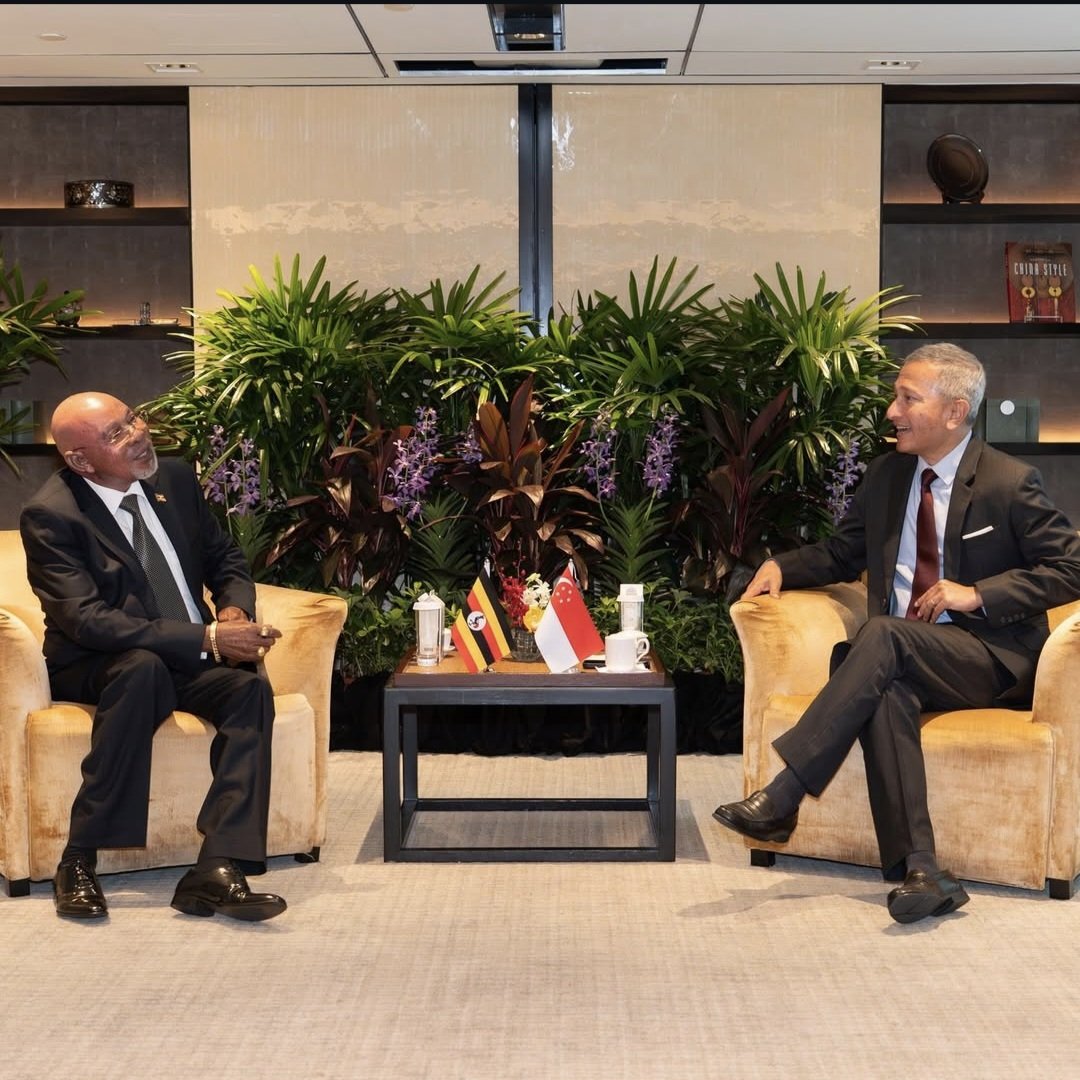 This afternoon, MFA <a href="/GenJejeOdongo/">Uganda Yaffe</a> held fruitful discussions with his Singaporean counterpart <a href="/VivianBala/">Vivian Balakrishnan</a>, at the 5th Singapore-Africa Ministerial Exchange Visit (SAMEV). 

Photo credit:<a href="/MFAsg/">MFAsg</a>