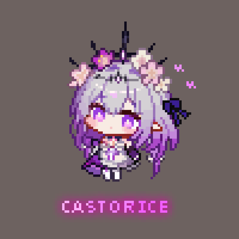 Cute Castorice
#Castorice #HonkaiStarRail  #崩壊スターレイル #pixelart #ドット絵