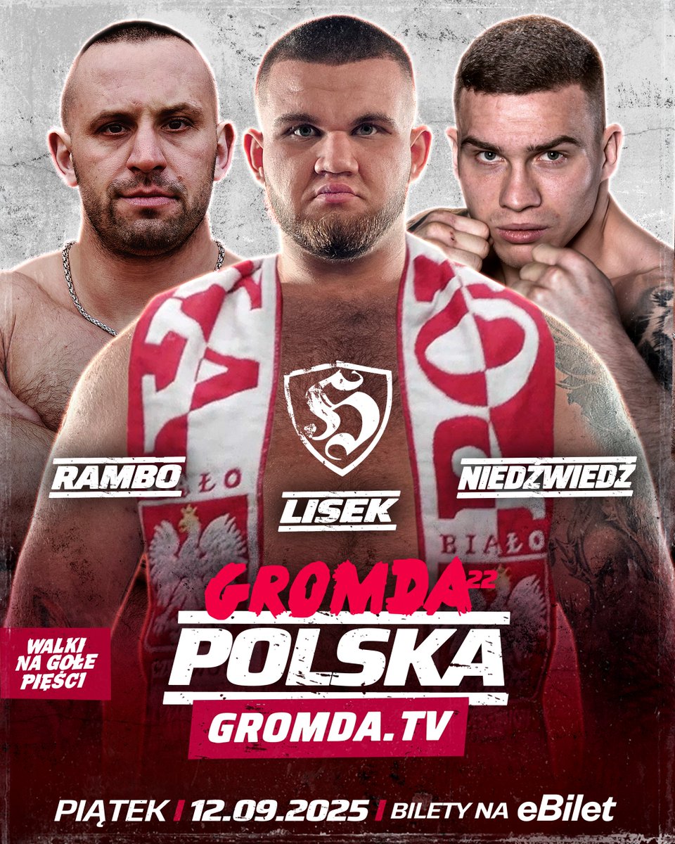 GROMDA (@gromdatv) on Twitter photo Biało-czerwone to barwy niezwyciężone. POLSKA!
GROMDA 22: Uliczne igrzyska już 12 września.
NA ŻYWO w PPV na GROMDA.tv
Limitowana pula biletów na eBilet.pl
Jedziemy z nimi! Auuu!
#gromda #polska Biało-czerwone to barwy niezwyciężone. POLSKA!
GROMDA 22: Uliczne igrzyska już 12 września.
NA ŻYWO w PPV na GROMDA.tv
Limitowana pula biletów na eBilet.pl
Jedziemy z nimi! Auuu!
#gromda #polska