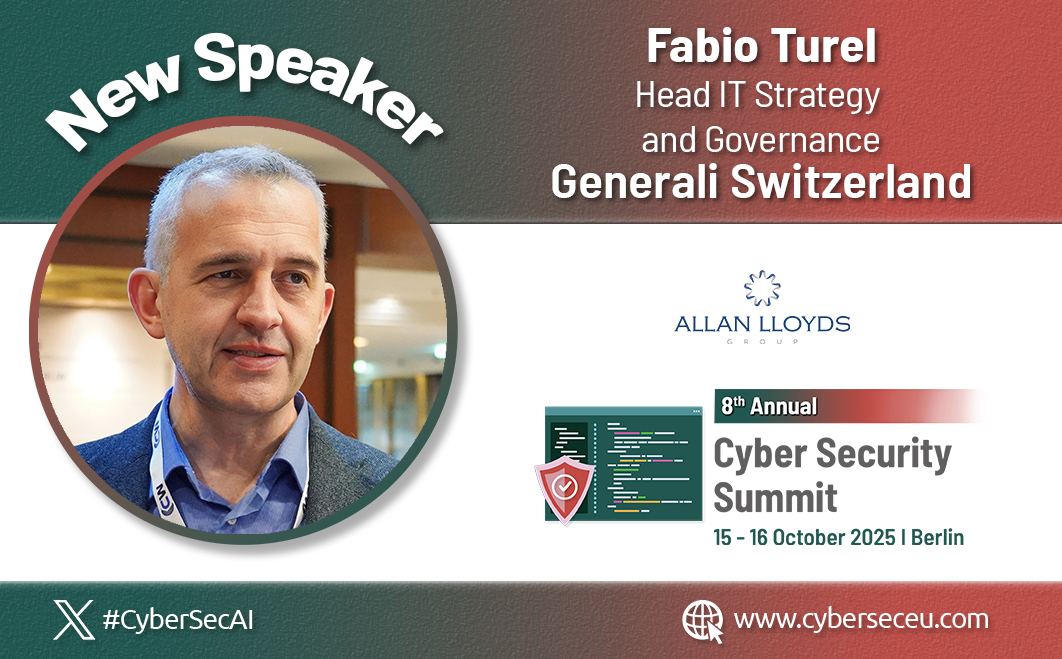ALCustExp's tweet photo. 🚨 Speaker Alert!
Fabio Turel, Head of IT Strategy &amp; Governance, Generali Switzerland, joins 8th Annual Cyber Security Summit in Berlin!
Discover how compliance can fuel innovation &amp; resilience.
📅 15–16 Oct 2025
🌐 https://t.co/te483B76V7
#CyberSecurity #CyberSecEU #Innovation https://t.co/bLwVsLdrlx