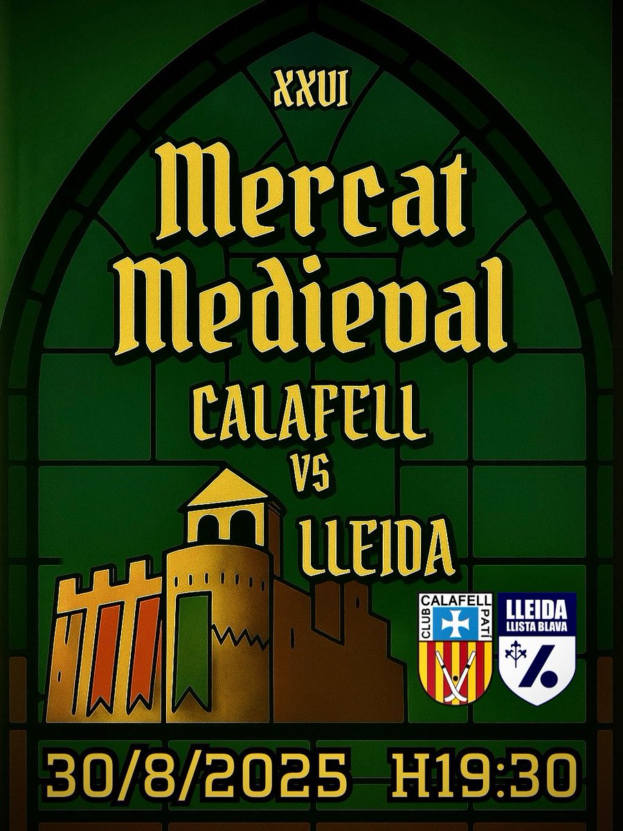 ElsEstrellats's tweet image. 𝐋𝐋𝐈𝐆𝐀 𝐂𝐀𝐓𝐀𝐋𝐀𝐍𝐀

⚫️CP CALAFELL🆚LLEIDA 
🏠JOAN ORTOLL
📅 30/08/2025
⏰ 19:30