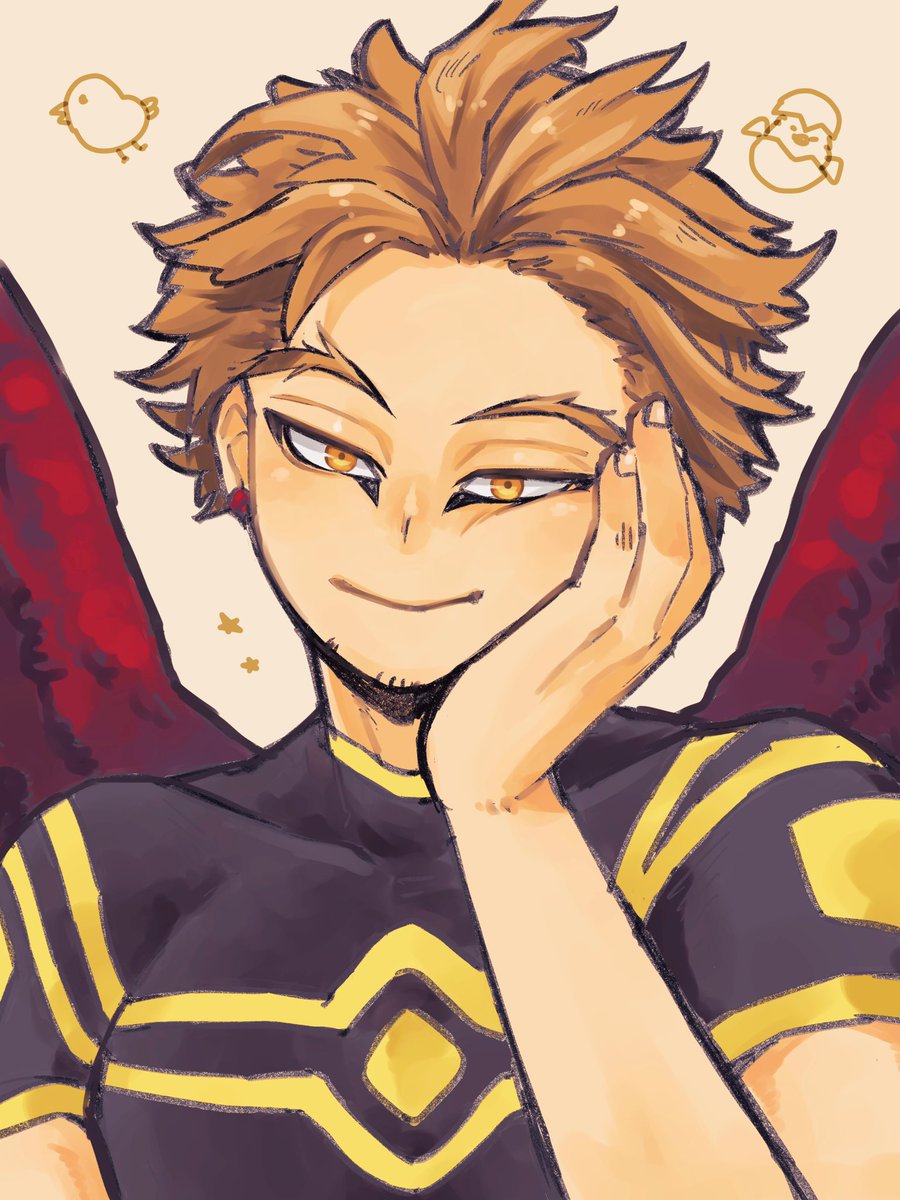 話を聞いてくれるタイプのホークス🦅
#僕のヒーローアカデミア #MHA

「ふんふん、それで？」