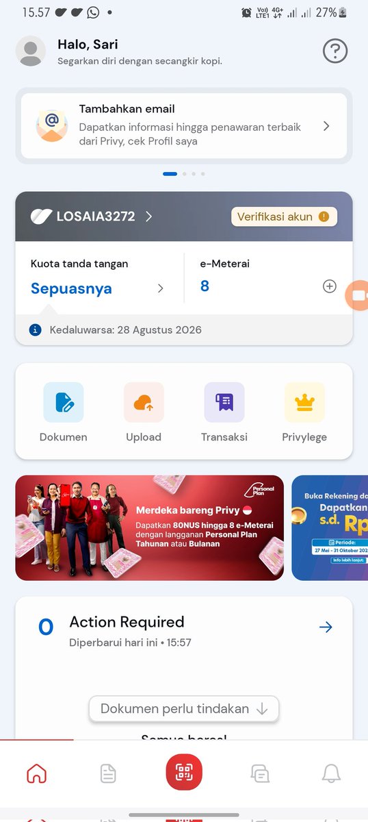 essatu24's tweet photo. Pake Privy Rp395 ribu setahun, unlimited sign + e-Meterai resmi, worth it banget 🔥 Gas cobain juga @PrivyID https://t.co/NxKaI1qujz