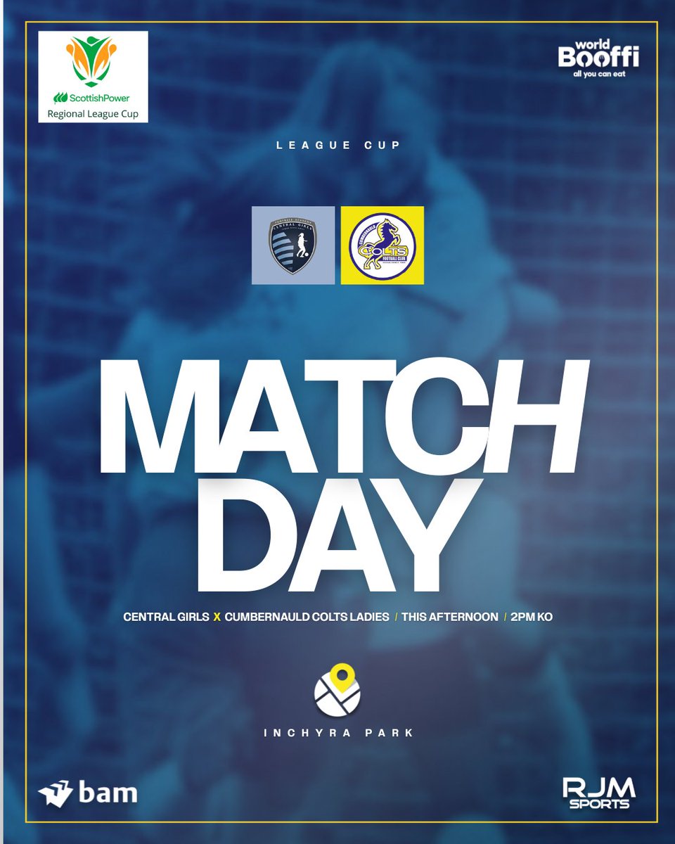 MATCHDAY

We are in League Cup action today as we take on Central Girls

🏟️Inchyra Park
⏰2pm Kick Off
🎟️Free Entry