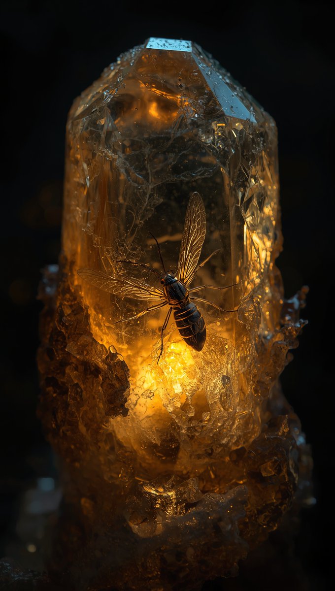 Millions of years trapped in glowing amber  Discover the magic of nature's time capsule! #Amber #Fossil #Minerals #NatureSecrets