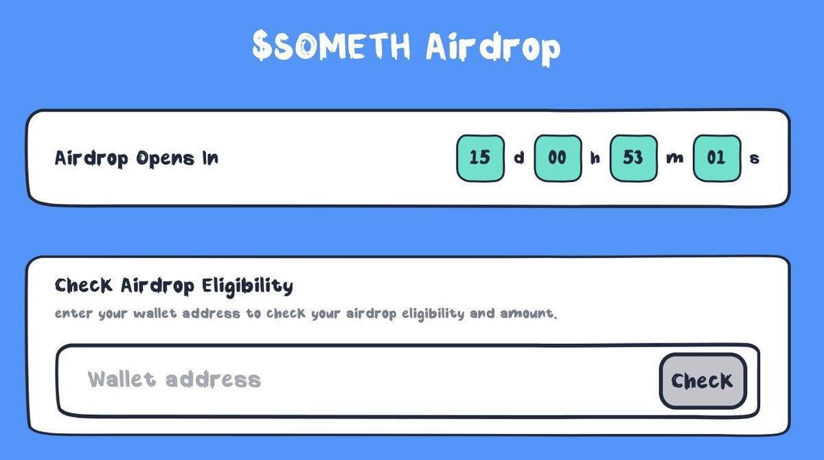Crypto has 2 types of people

🦉 Believers stacking $SOMETH
😢 Non-believers crying with notETHing

Check your $SOMETH airdrop👉something.meme/airdrop