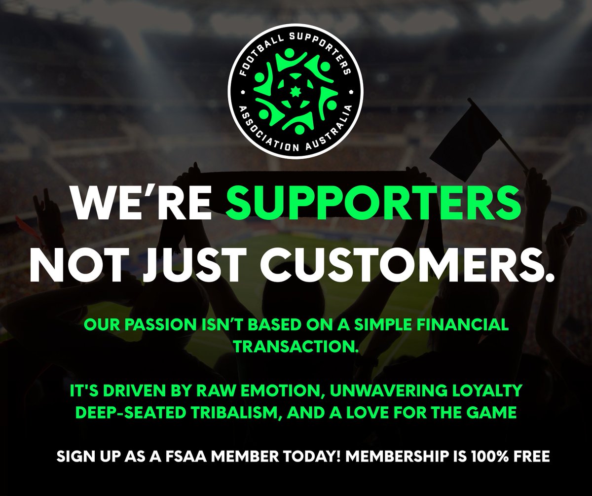 We believe supporters deserve to be treated as integral stakeholders of the football community, not just revenue streams.

Add your voice to the movement for genuine representation.

Sign up as a FSAA member today! Membership is 100% Free 👉 fsaus.com/join