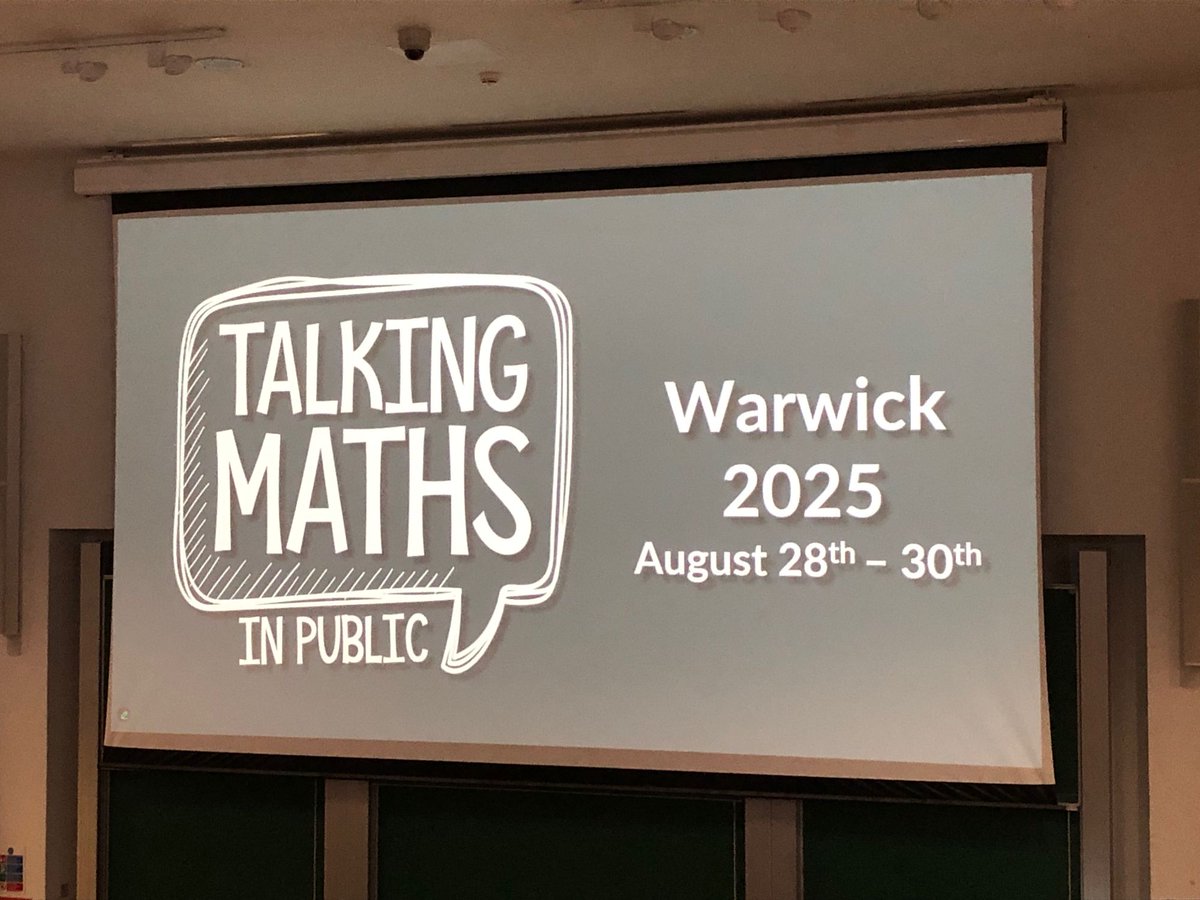 k_houston_math's tweet image. Talking Maths in Public 2025 has started! #TMiP25