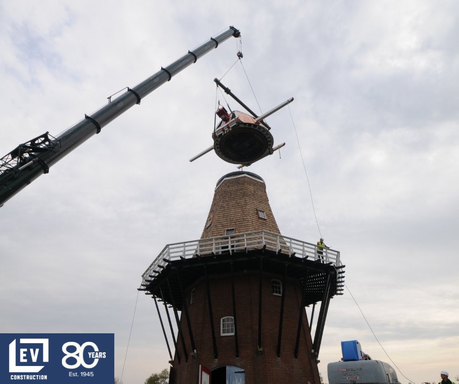 In 2010, when our team was replacing the DeZwaan Windmill's observation deck, it was discovered that the cap and inner mechanisms needed critical repairs. Learn more about our 80 years of history at bit.ly/4jQcPZv