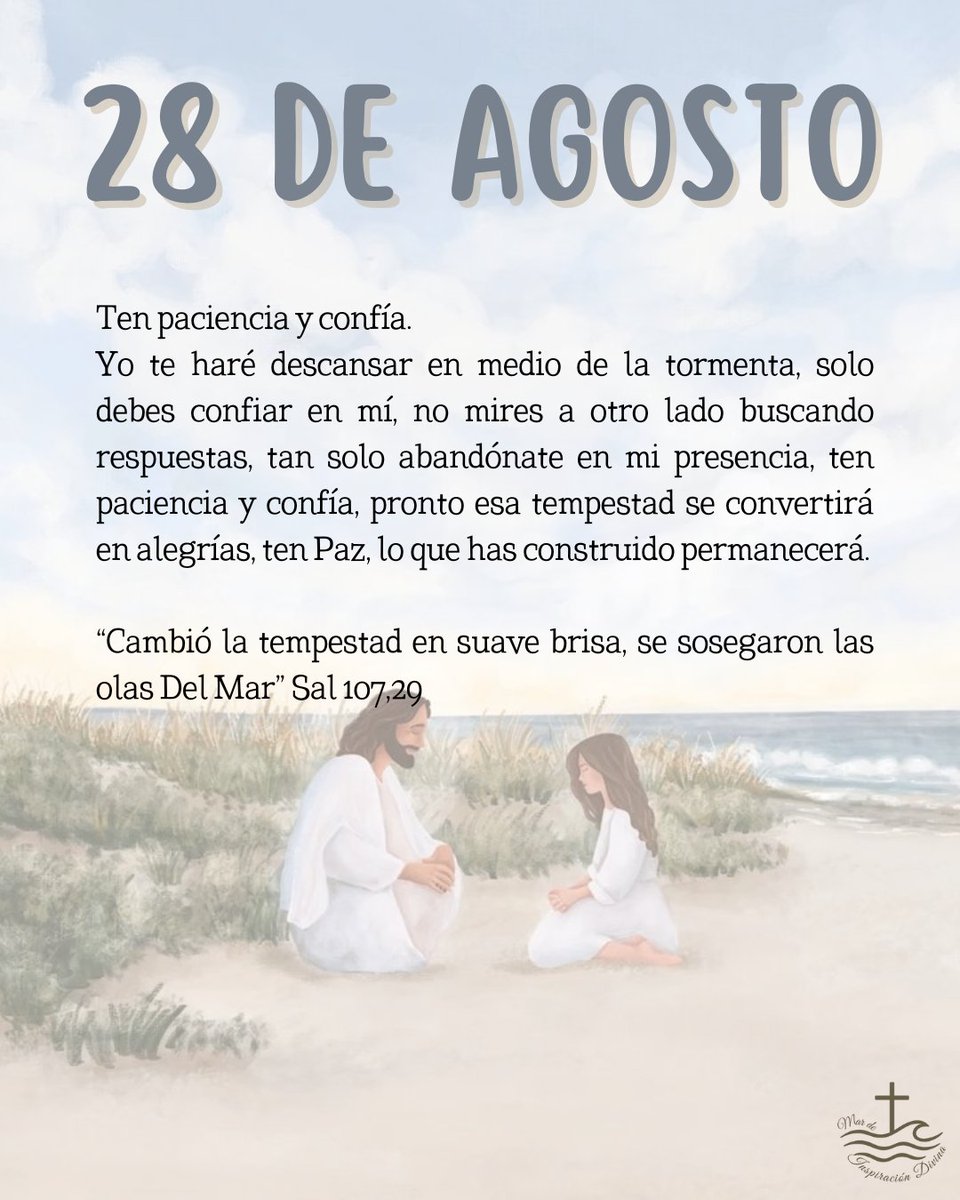 Cuando entregas tus cargas a Dios, la tormenta se transforma en calma y la incertidumbre en paz. 🤍🌈✝️