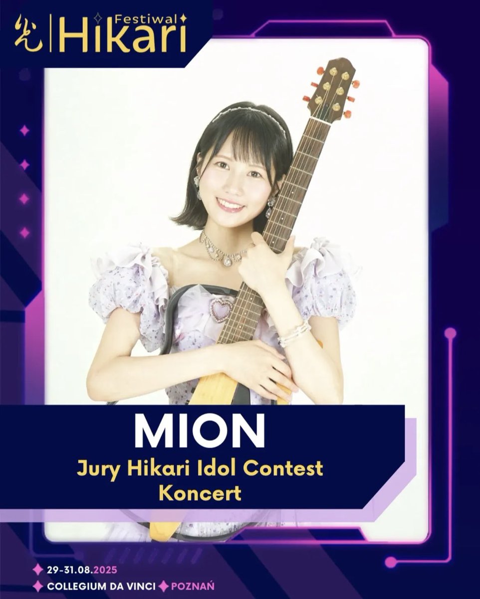 🇵🇱It's short notice, but I will be performing in Poznań, Poland this weekend at Hikari Festiwal!⭐️ I'm so excited to be returning to Poland &amp; seeing you there!🥰

以前お世話になったイベントの方に急遽ピンチヒッターで今週末のポーランドのイベントに呼んでいただきました！頑張ります☺️