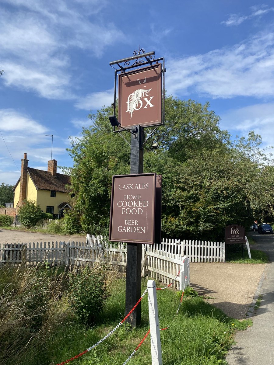 BPostcards's tweet photo. A bonus #pubsignthursday from The Fox at Aspenden in Herts https://t.co/Ap0jdRvcGW
