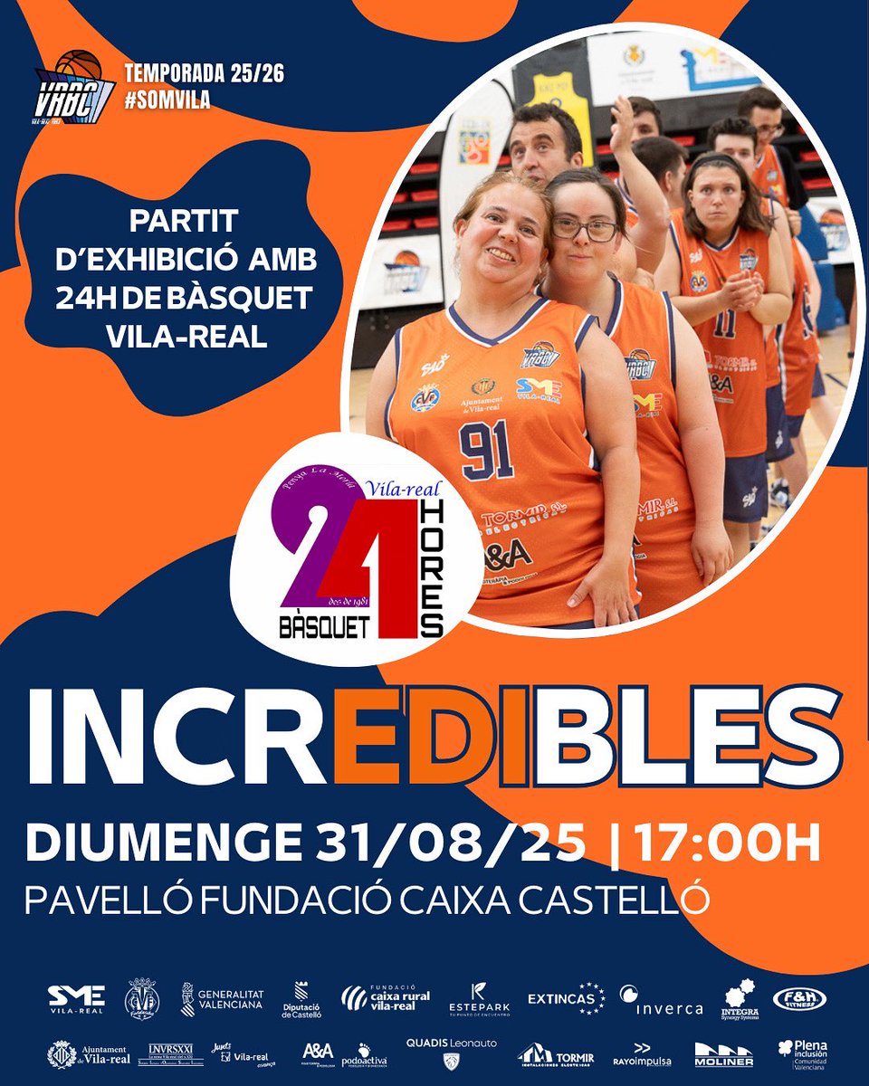 ESPORT SENSE FRONTERES🏀

🤝🏽Un any més els membres del <a href="/24HoresBasquet/">24 Hores de Bàsquet</a> ens deixen viure un moment especial. 

Una trobada plena de inclusió i diversió.💪🏼

No perdés l’oportunitat!💥

#SomVila💪🏀🧡💙

<a href="/ajvila/">Ajuntament de Vila-real</a> <a href="/SMEVILAREAL/">SME Vila-real</a> #EndavantEsports #JuntsSomMésForts #CsEscenarioDeportivo