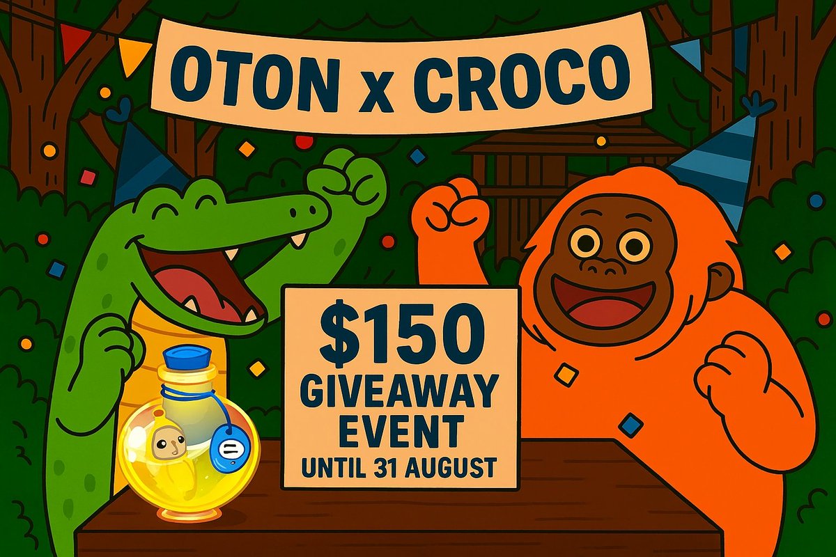 OranguTON #FREEDUROV (@tonorangu) on Twitter photo 🦧 $OTON x $CROCO 🐊
<a href="/CROCOONTON88/">#CROCO 🐊 on TON 💎</a>
🎁 Engagement Contest 🎁
Bring your best creativity & win from $150+ prize pool!
📅 Starts: Aug 28, 12:00 UTC
📅 Ends: Aug 31, 12:00 UTC
📢 Results: September 3rd
How to Join:
1️⃣ Follow both channels & stay active:
📌 $CROCO → 🦧 $OTON x $CROCO 🐊
<a href="/CROCOONTON88/">#CROCO 🐊 on TON 💎</a>
🎁 Engagement Contest 🎁
Bring your best creativity & win from $150+ prize pool!
📅 Starts: Aug 28, 12:00 UTC
📅 Ends: Aug 31, 12:00 UTC
📢 Results: September 3rd
How to Join:
1️⃣ Follow both channels & stay active:
📌 $CROCO →