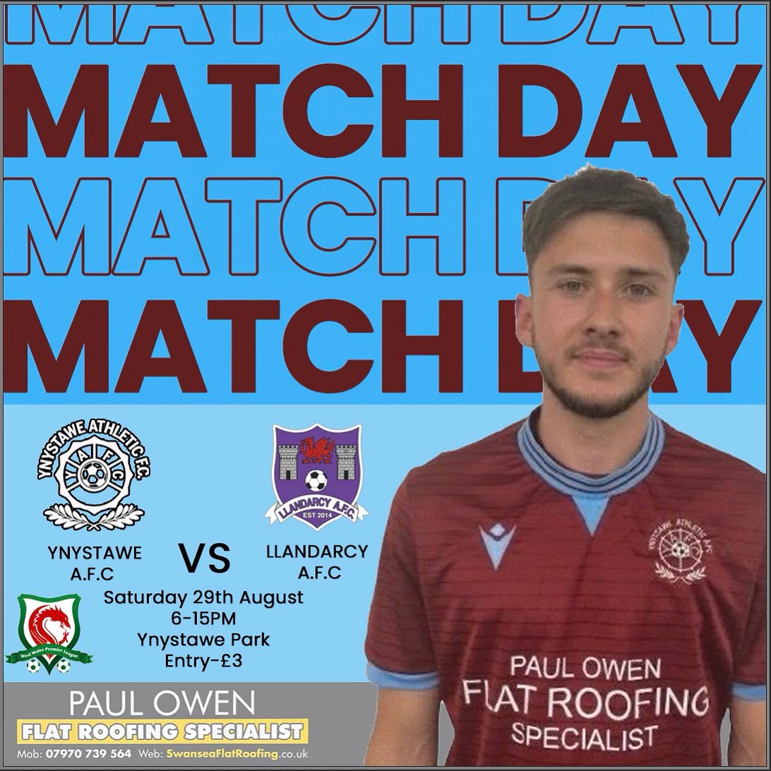 💥FRIDAY NIGHT ACTION

The fixtures are coming thick and fast, after Tuesday nights win, the lads look to make it back to back wins for the first time this season! We take on Llandrarcy A.F.C at Ynystawe Park 6.15k.o.

Let's make some noise and back the boys!