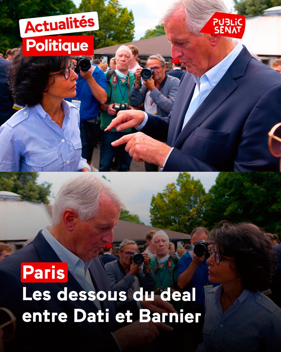 La commission nationale d’investiture de LR s’apprête à soutenir la candidature de Rachida Dati aux municipales à Paris en mars prochain. En échange, la ministre de la Culture laisserait le champ libre à Michel Barnier dans la 2e circonscription de Paris.

➡️