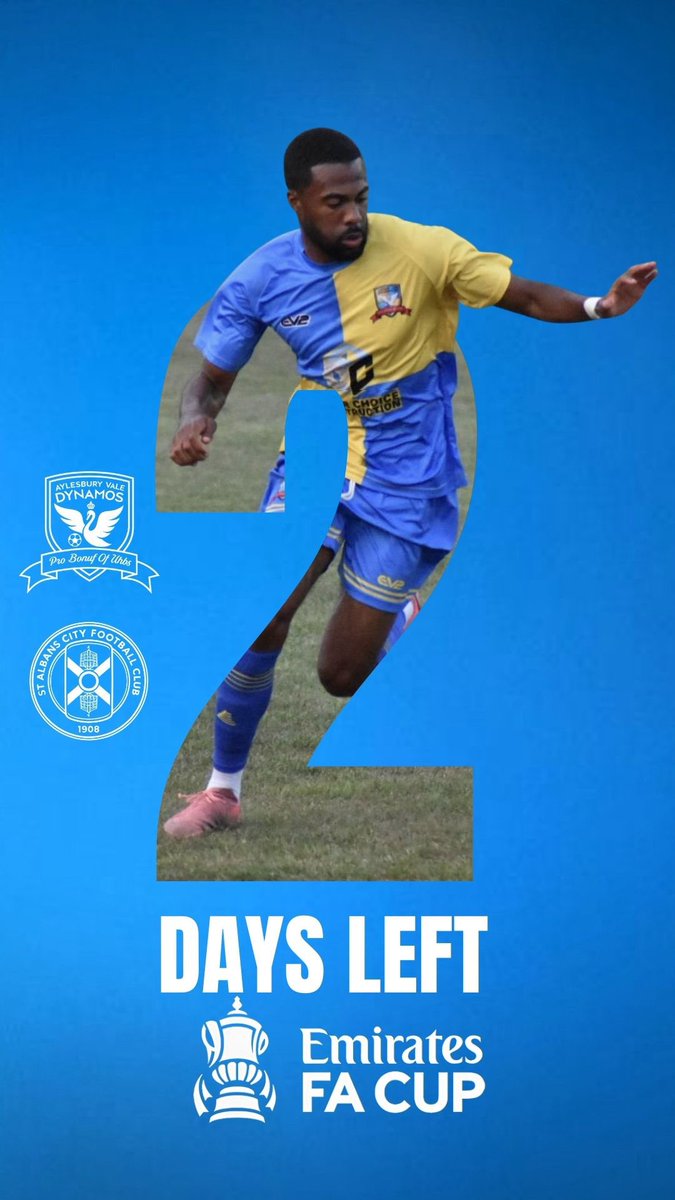 ValeDynamos's tweet image. 2 Days to go until we welcome @stalbanscityfc to Haywood Way in the @EmiratesFACup. 
Entry £8/£4 concessions 
U16 FREE. 
Season tickets not valid as it’s an FA cup game. 
You want beef food bar. 
Bar open from 12pm showing prem game. Pool, darts available as well. @bucksfreepress