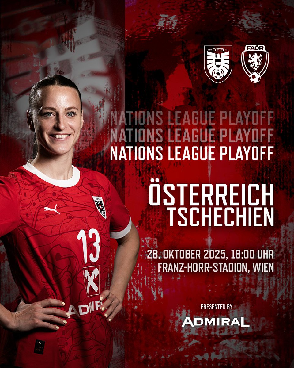 oefb1904's tweet photo. Zückt die Kalender 📆 

Die Spielorte für unsere beiden 𝗣𝗹𝗮𝘆-𝗼𝗳𝗳-𝗗𝘂𝗲𝗹𝗹𝗲 gegen Tschechien stehen fest 🇦🇹🇨🇿 Wir sehen uns in Uherské Hradiste und in Wien 📌🔥 

🎫 Infos zum Ticketing folgen!  

Alle Details ℹ️ https://t.co/Bberb0JdCe

#GemeinsamÖSTERREICH https://t.co/Tm5vNDU7Je