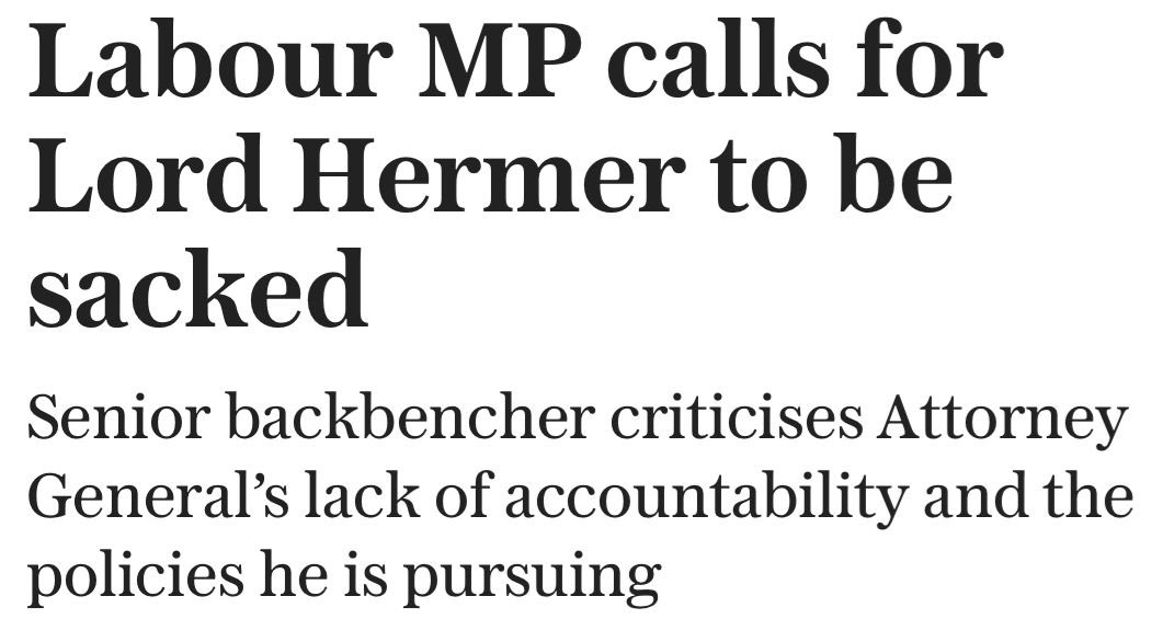 Robert Jenrick (@robertjenrick) on Twitter photo Starmer has a choice. He can put the country first and sack Lord Hermer.
Or put personal interest first and cling to his friend and former donor despite all the damage he’s causing.
What will it be? Starmer has a choice. He can put the country first and sack Lord Hermer.
Or put personal interest first and cling to his friend and former donor despite all the damage he’s causing.
What will it be?