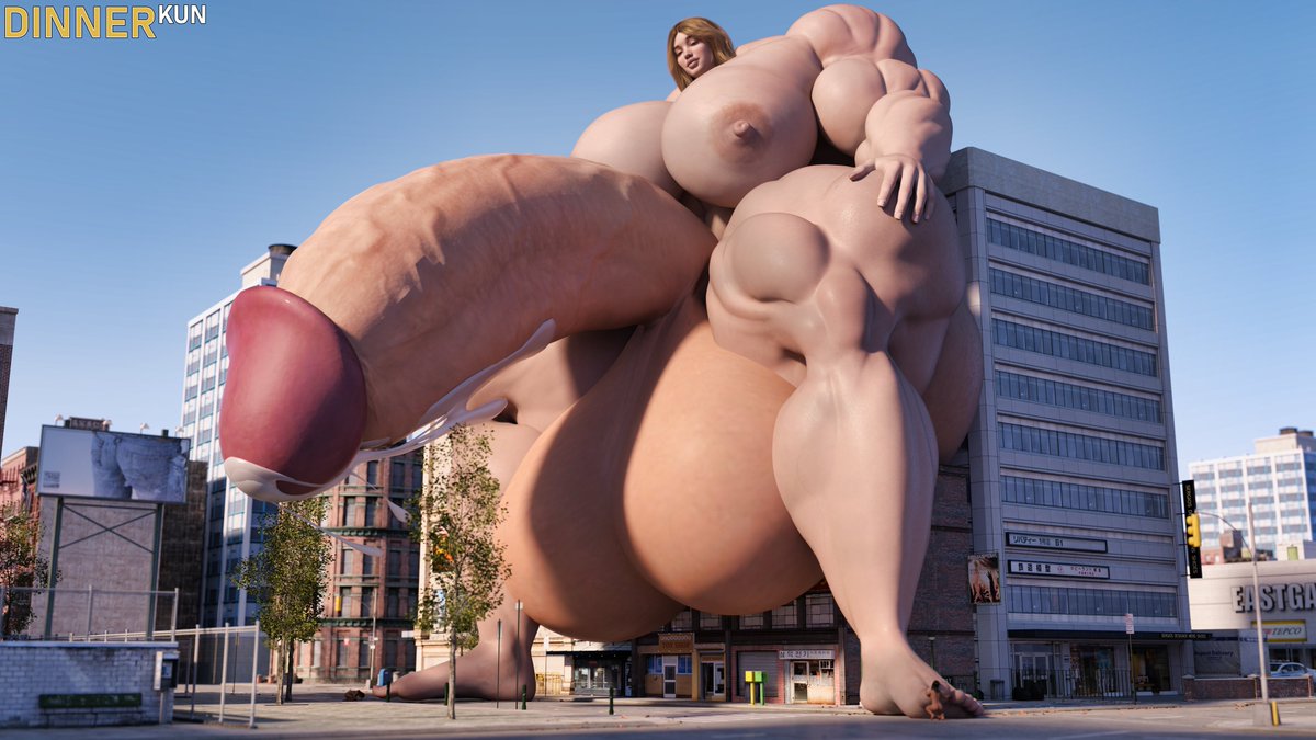 Huge #futa Charlie in the city!
#sizetwiter #giantess