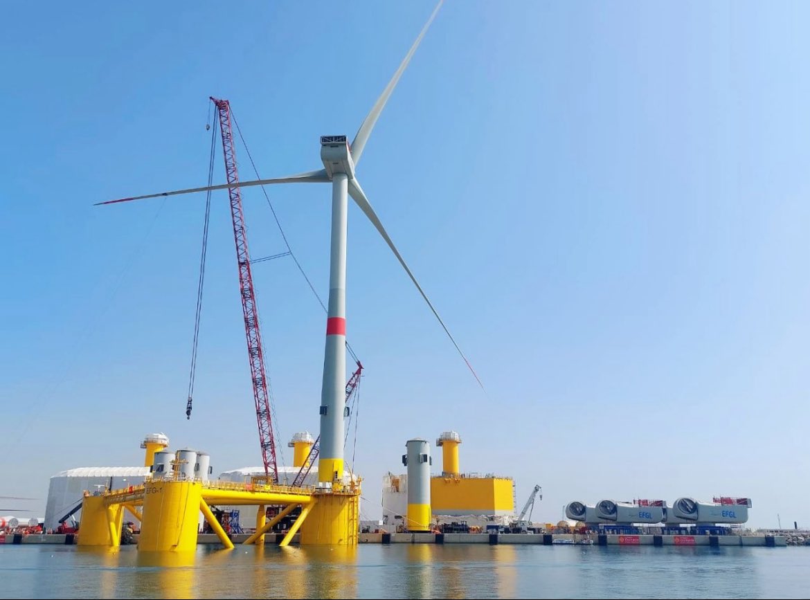 🚀 Fiers d’avoir contribué avec #HSE⛑️à l’aventure des éoliennes flottantes les plus puissantes du monde, aujourd’hui en partance depuis la France 🇫🇷 
Une étape majeure.

#eolien #ÉnergieRenouvelable #WindPower #CleanEnergy #GreenEnergy #TransitionÉnergétique #blockchain #BSC