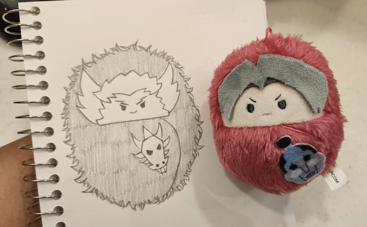 sourchai's tweet image. no kurumi tapinui for lang but that doesn&apos;t mean I can&apos;t draw one for edgey 💛❤️