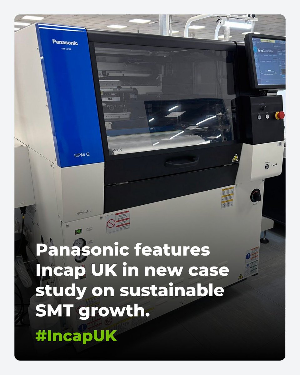 incap_group's tweet photo. #IncapUKβs latest investment in advanced Panasonic #SMTtechnology has been featured in a new Panasonic case study.
Read the full case study here π https://t.co/7x50r9BHIv https://t.co/fIqXFMDMVc