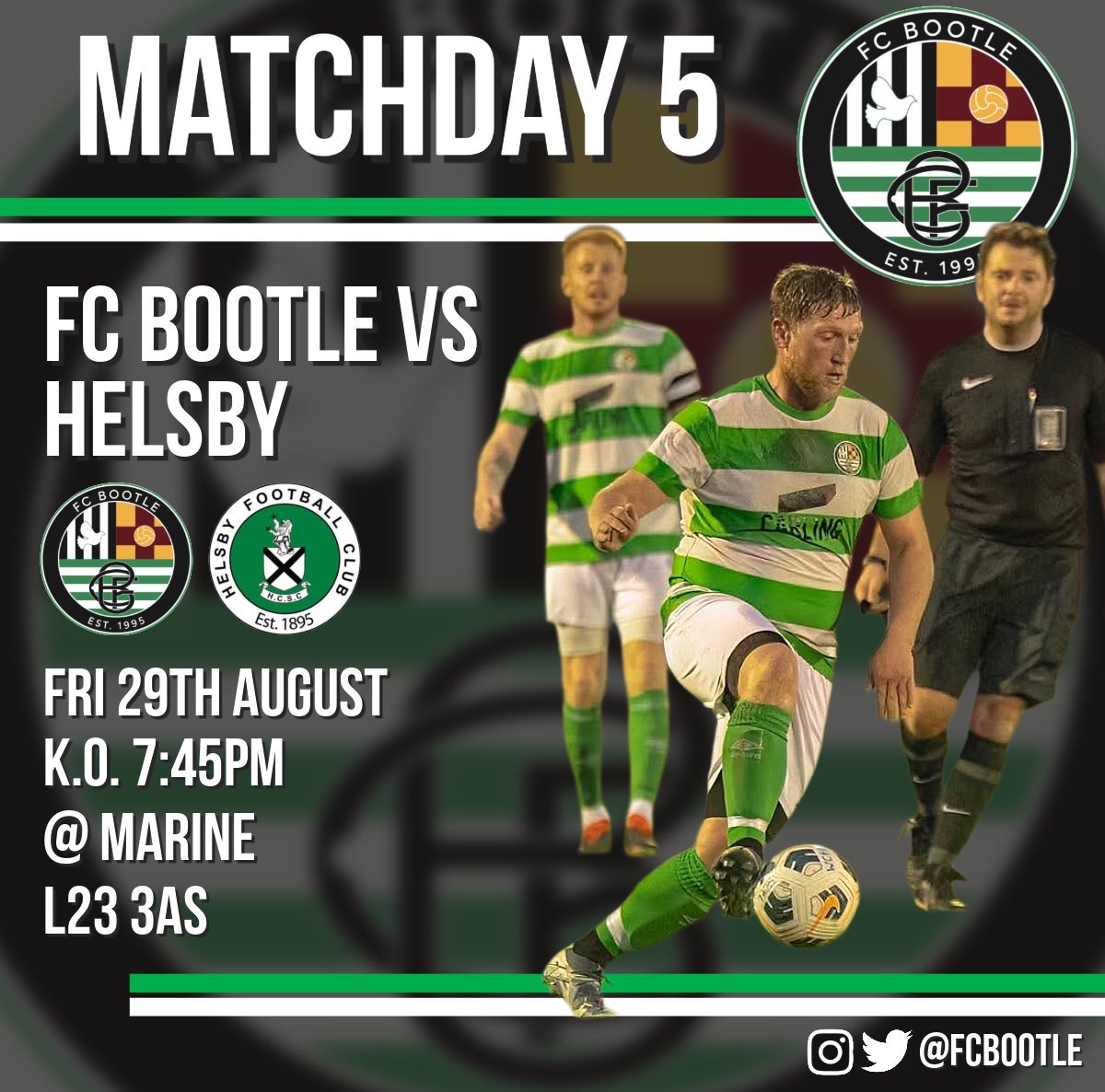 FC Bootle (@fcbootle) on Twitter photo Next match…
We host an in form <a href="/HelsbyFC/">Helsby Football Club</a> at Marine tomorrow night.
Come and join us 💚
🟢⚪️⚫️ Next match…
We host an in form <a href="/HelsbyFC/">Helsby Football Club</a> at Marine tomorrow night.
Come and join us 💚
🟢⚪️⚫️