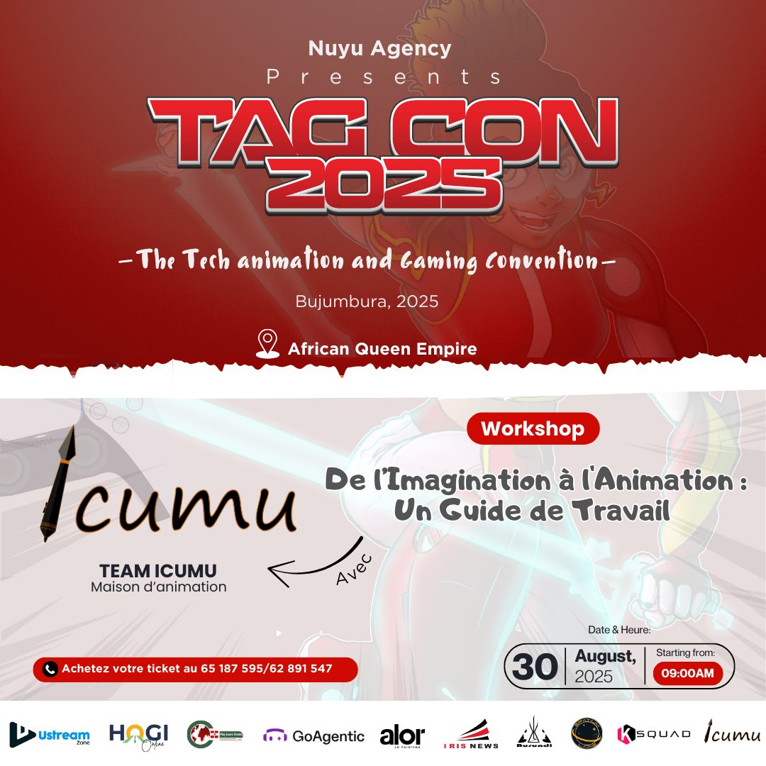 🤔 Que se passe-t-il derrière les rideaux des œuvres animées que nous voyons à l'écran? Comment s'y lancer? 

Bonne nouvelle! <a href="/icumu0/">ICUMU</a> anime un atelier sur l'animation le jour de la Tech Animation and Gaming Convention. 

Welcome! 

#TagCon2025
#TagConBuja2025