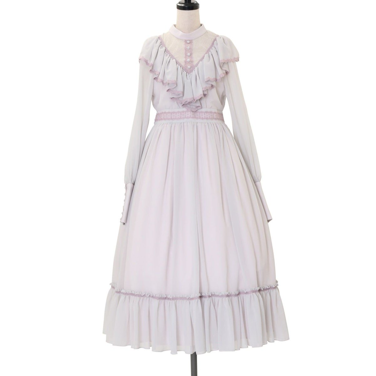 【新品未使用】アビエタージュ　ヴィクトリアンワンピース（ペールブルー） ら*さ様