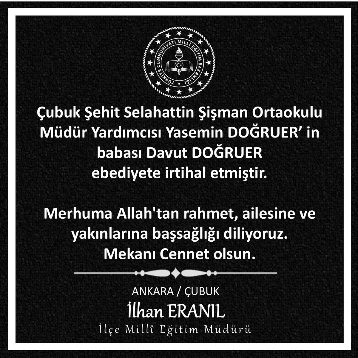Çubuk İlçe Millî Eğitim Müdürlüğü (@cubukilcemem) on Twitter photo 