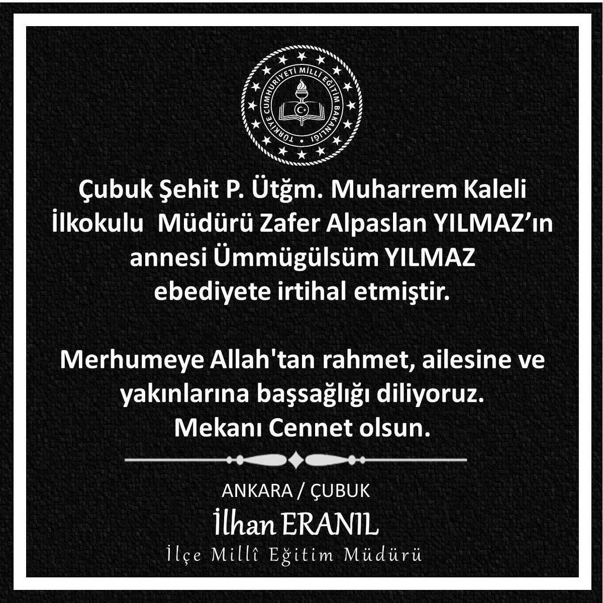 Çubuk İlçe Millî Eğitim Müdürlüğü (@cubukilcemem) on Twitter photo 