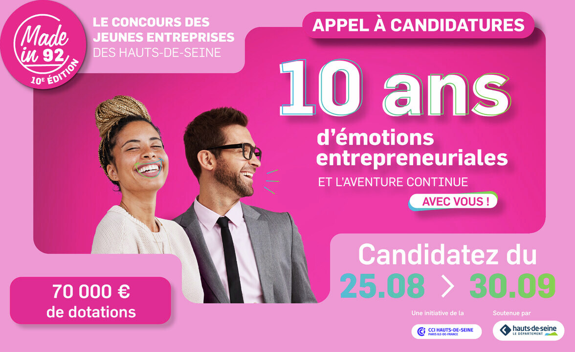 fontenay92's tweet image. #Madein92 🚀

Tentez votre chance au concours Made in 92 pour promouvoir votre projet et mettre en lumière vos talents et votre créativité ! 💡

📅 Les candidatures sont ouvertes jusqu’au 30 septembre
👉 entreprisescci-paris-idf.wiin.io/fr/application…