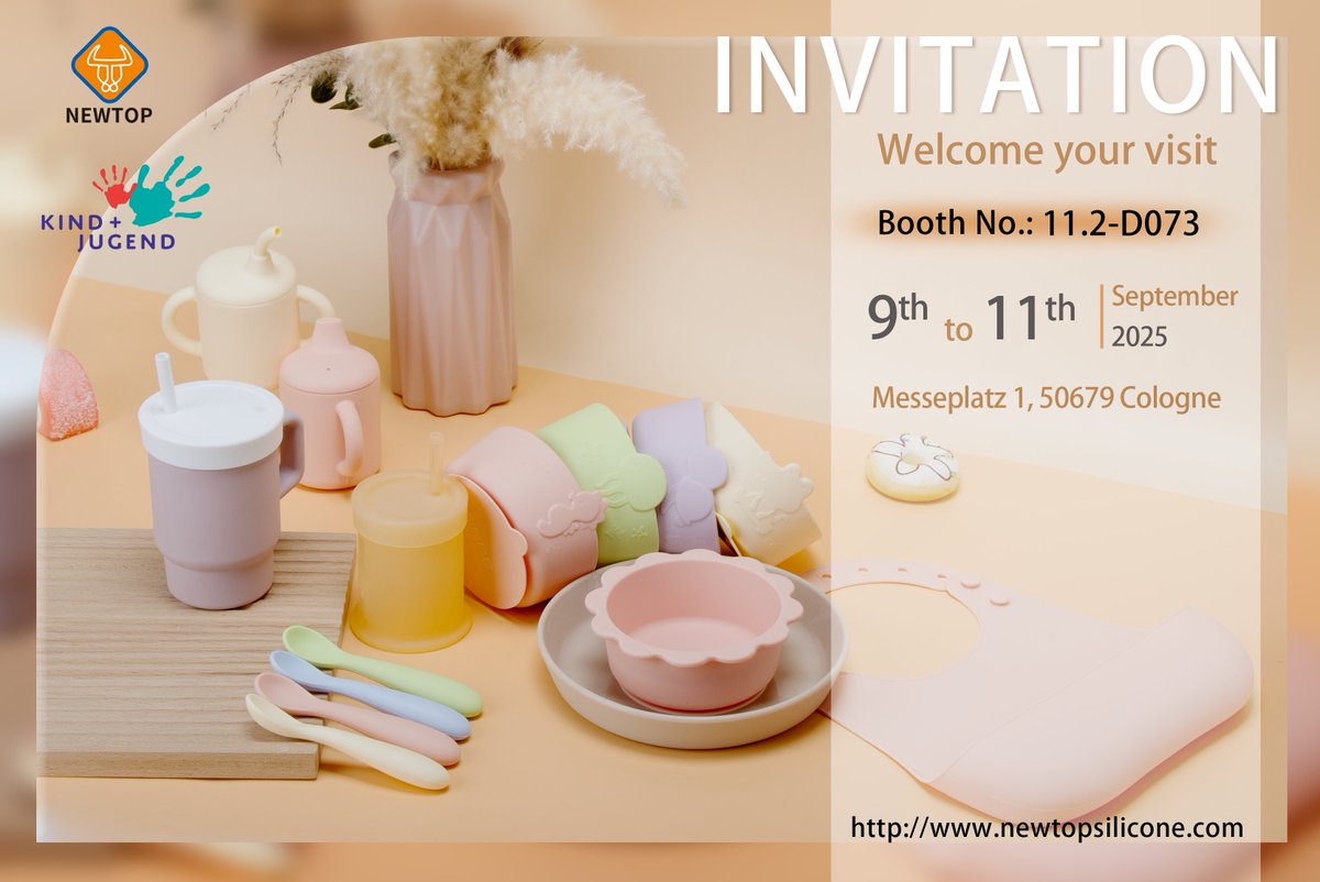 newtopsns's tweet image. 🌍 NEWTOP at Kind + Jugend 2025 🌍

Trusted Safety · Innovative Silicone Manufacturing — with FDA, LFGB, CE certified food-grade silicone and advanced molding technology.
📍 Booth 11.2-D073 | 📅 Sept 9–11, 2025

#KindJugend2025 #NEWTOP #BabyProducts #CertifiedQuality #BabyCare