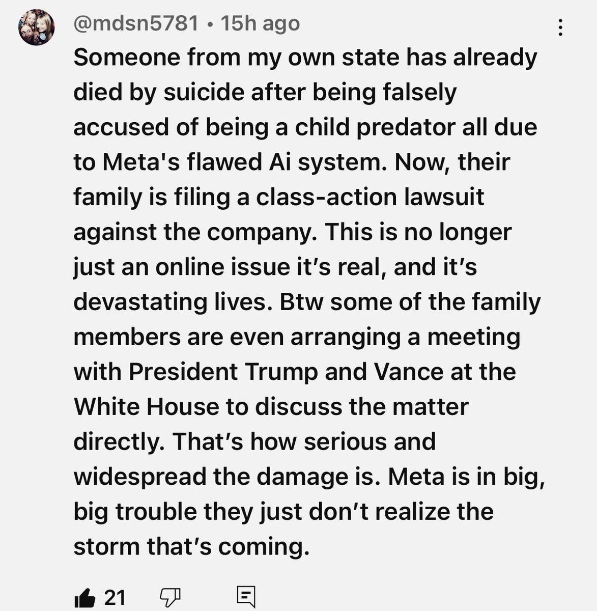 Slayzor's tweet photo. @instagram You're also with a faulty AI that is randomly banning hundreds of thousands of people for no reason. How many more people need to commit suicide before you fix it?
#MetaBanWave2025 #InstagramBanWave2025 #FacebookBanWave2025 #FixMeta #PeopleOverPlatforms #MetaDisablingAccounts https://t.co/mACiBXrjIr