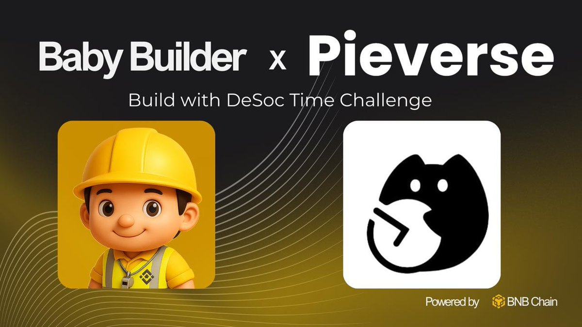 Baby Builder <a href="/_BabyBuilder/">Baby Builder BSC</a>  continues to deliver real Web3 infrastructure with big updates and partnerships:
- Collaboration with <a href="/pieverse_io/">pieverse</a>  – one of the leading MVB9 projects on <a href="/BNBCHAIN/">BNB Chain</a> , with hundreds thousands of users worldwide
- Latest Web3 Messaging dApp update –
