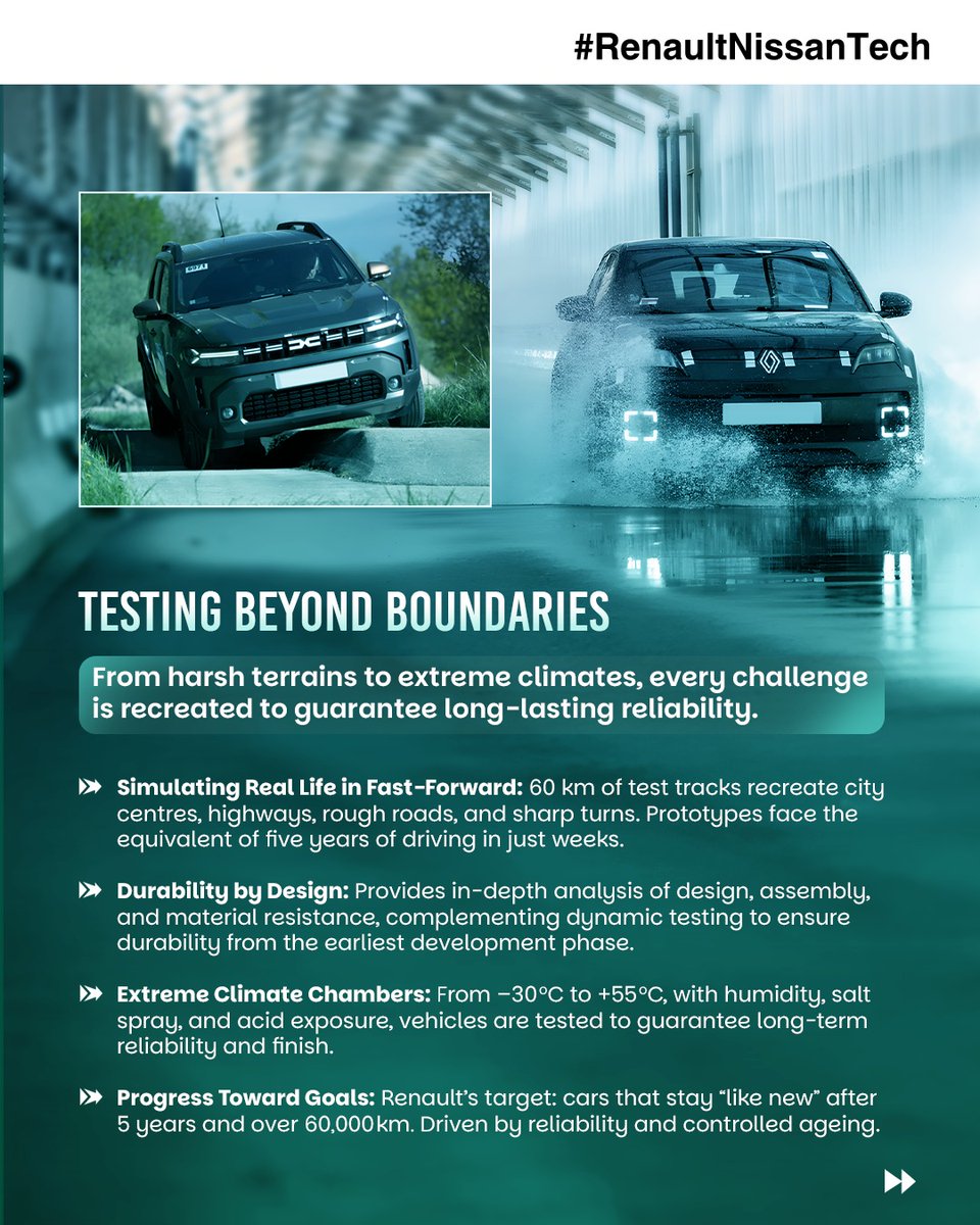 officialRNTBCI's tweet image. Durability, reliability, and innovation come together at Aubevoye, where vehicles undergo extreme tests and advanced simulations to deliver lasting performance and quality.

#DurabilityInDesign #ReliablePerformance #InnovativeEngineering #AubevoyeTechnicalCentre