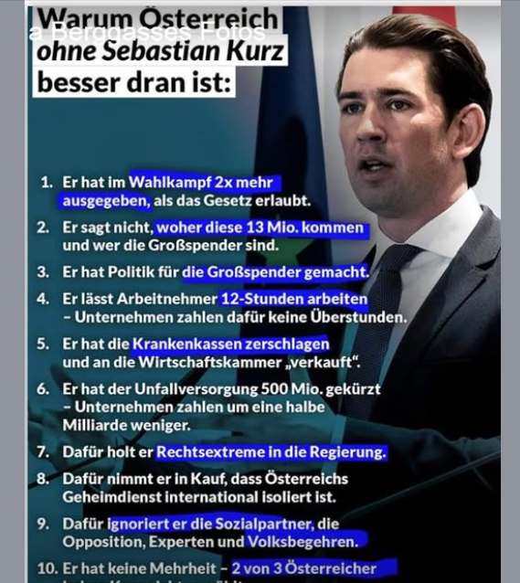 TraudePinter's tweet photo. Er glaubt noch immer Ratschläge geben zu können, hat bei Geschäften mit Benko geholfen, die Kinderbetreuung verhindert, die Balkanroute nicht geschlossen usw. https://t.co/PBElbIrvRK https://t.co/rXqXxc3VfW