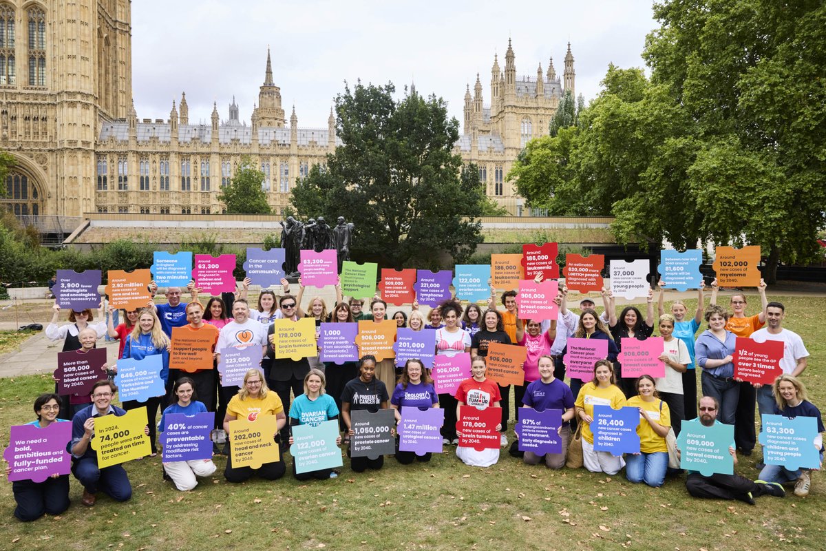 Around 6.3 million new cancer cases will be diagnosed between now and 2040. 

But more than 509,000 cases of blood cancer are a piece of that puzzle. 

We joined #OneCancerVoice in Westminster to ensure the National Cancer Plan in England delivers for everyone affected by cancer.