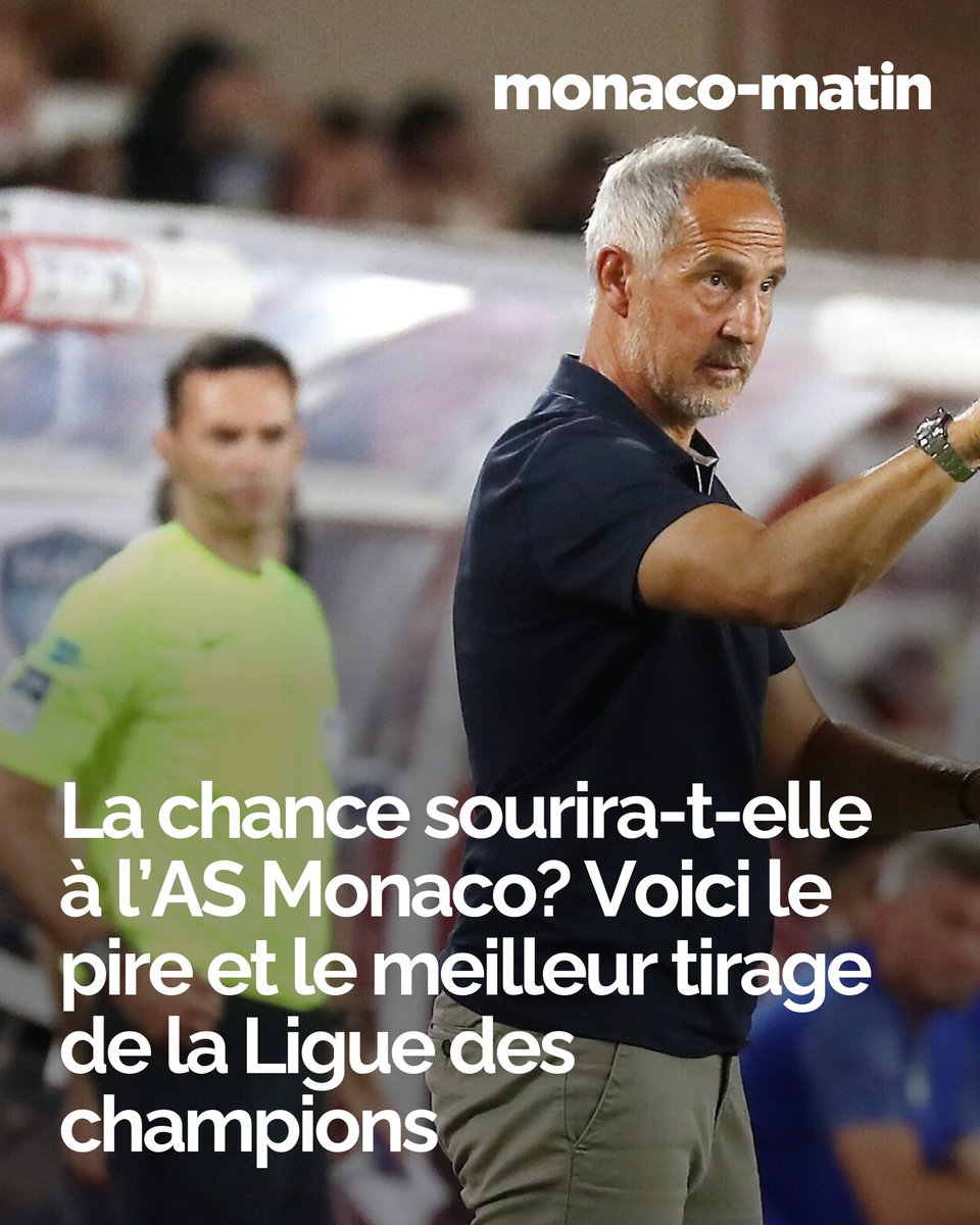 Ce jeudi soir, à partir de 18h, l’AS Monaco va connaître ses huit adversaires de la phase de ligue de la Ligue des champions, une compétition où elle entend faire mieux que la saison dernière, battue en barrages par Benfica.
👉 l.monacomatin.mc/Bz