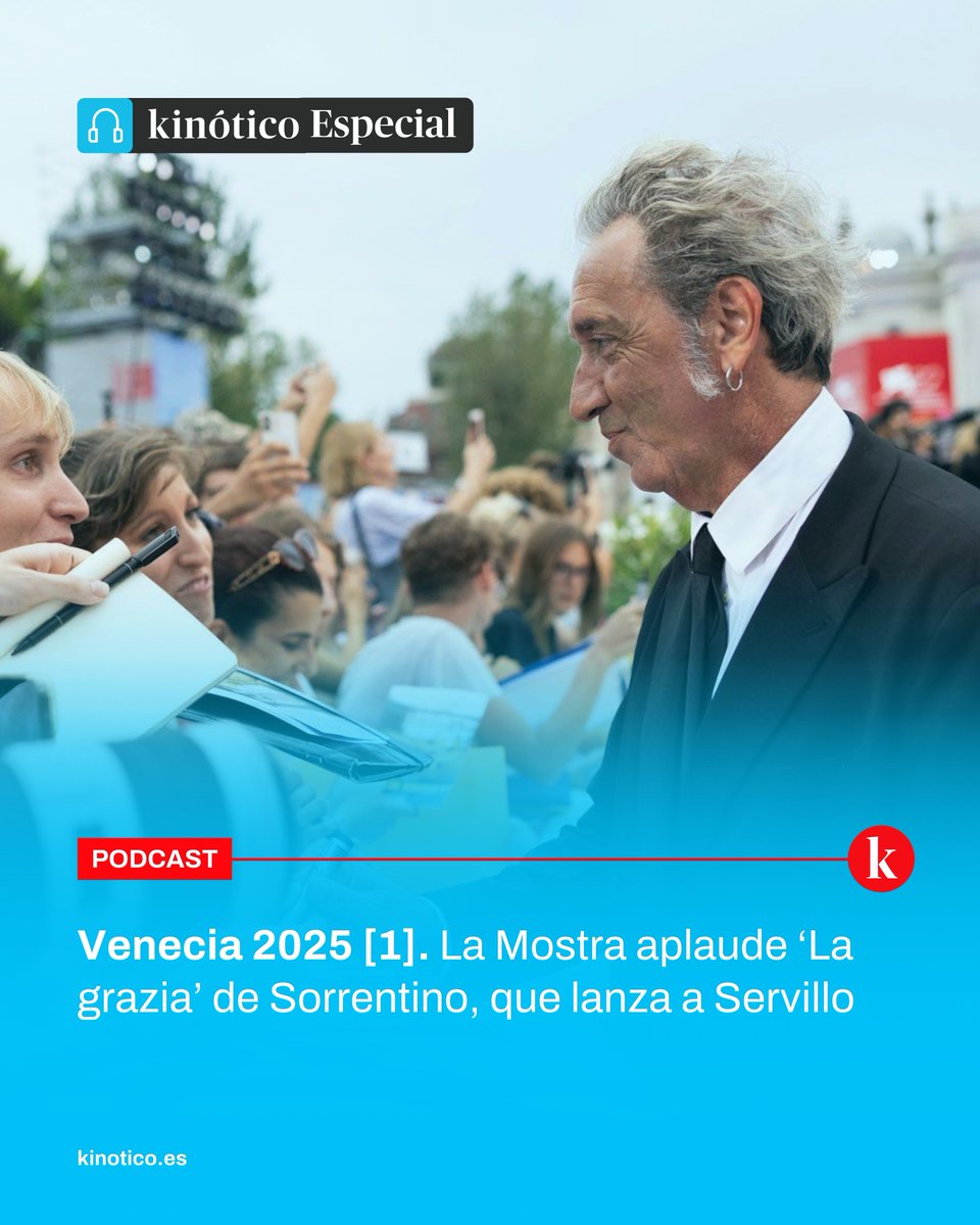 Kinótico (@kinotico) on Twitter photo 🎧 Primer episodio del Kinótico Especial Venecia 2025, con <a href="/JaninaPerezA/">Janina Perez Arias</a>, <a href="/danielmmantilla/">Dani Mantilla</a>, <a href="/maguerram/">María Guerra</a>, <a href="/Reborivera/">Matías G. Rebolledo</a> y <a href="/David_Martos/">David Martos</a> analizando 'La grazia' de Sorrentino y la primera jornada de festival
🔗 kinotico.es/opinion/2025-0… 🎧 Primer episodio del Kinótico Especial Venecia 2025, con <a href="/JaninaPerezA/">Janina Perez Arias</a>, <a href="/danielmmantilla/">Dani Mantilla</a>, <a href="/maguerram/">María Guerra</a>, <a href="/Reborivera/">Matías G. Rebolledo</a> y <a href="/David_Martos/">David Martos</a> analizando 'La grazia' de Sorrentino y la primera jornada de festival
🔗 kinotico.es/opinion/2025-0…