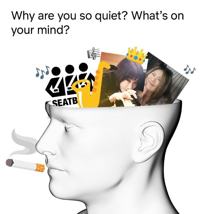 no thoughts just okay, three, two, one, let's jam