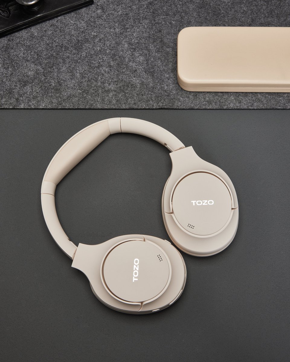 Elevate your workspace and your audio experience with the sleek elegance of TOZO over-ear headphones. 🎧 

Their minimalist design and sophisticated neutral tone make them a perfect fit for any modern desk setup, blending seamlessly with your aesthetic. 

#TOZO #HT2 #AudioGear