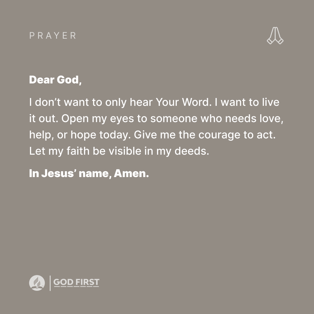 Real faith moves. Don’t just hear the Word—do what it says.

If you want to DO something about your faith, comment "DO" and we'll send you a PDF study journal!