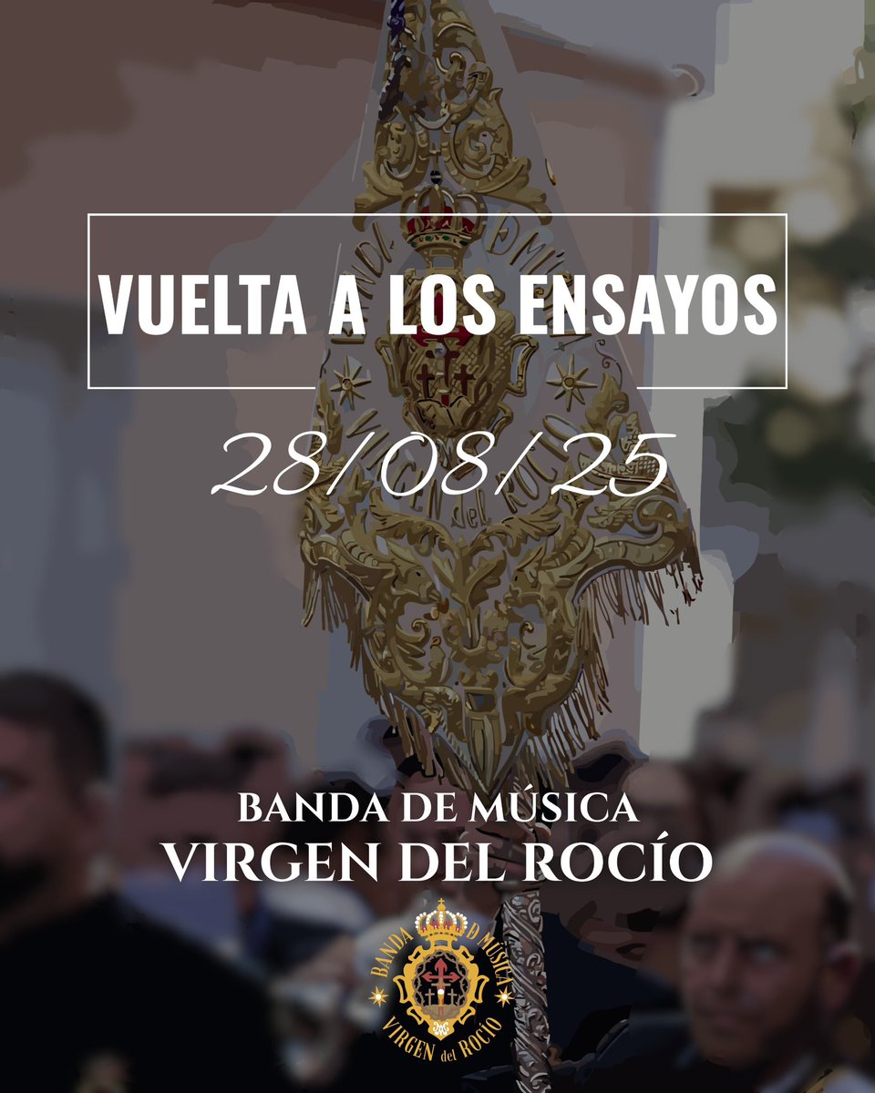 | 𝗩𝗨𝗘𝗟𝗧𝗔 𝗔 𝗟𝗢𝗦 𝗘𝗡𝗦𝗔𝗬𝗢𝗦 🎶 |

Tras unas merecidas vacaciones retomamos con gran ilusión nuestros ensayos para afrontar este nuevo curso 25/26 🤍.

#SuenaelRocío #CofradíasMLG