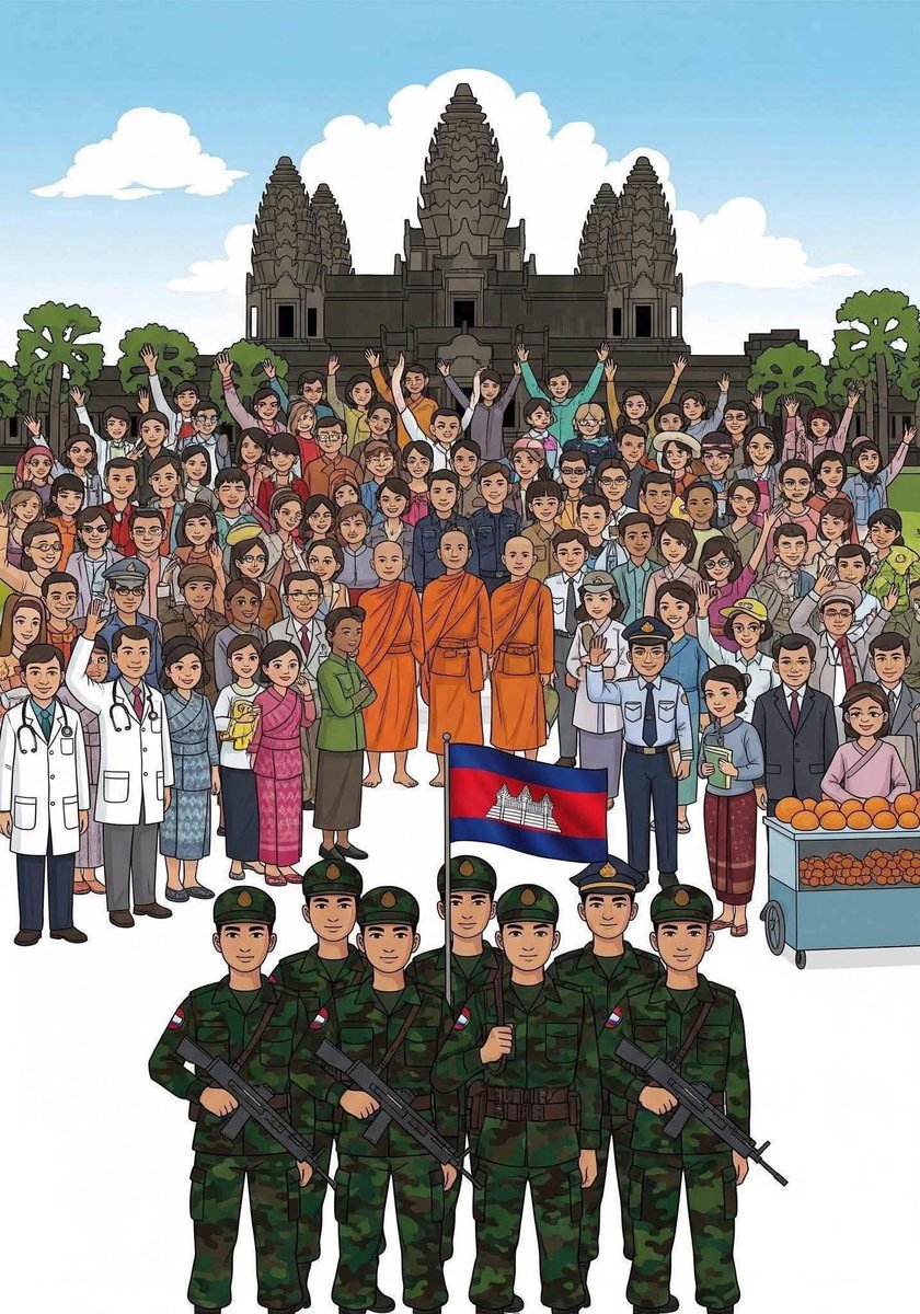 YangSaingKoma's tweet photo. United, Cambodians stand for peace ! https://t.co/6FhLNjHVmQ