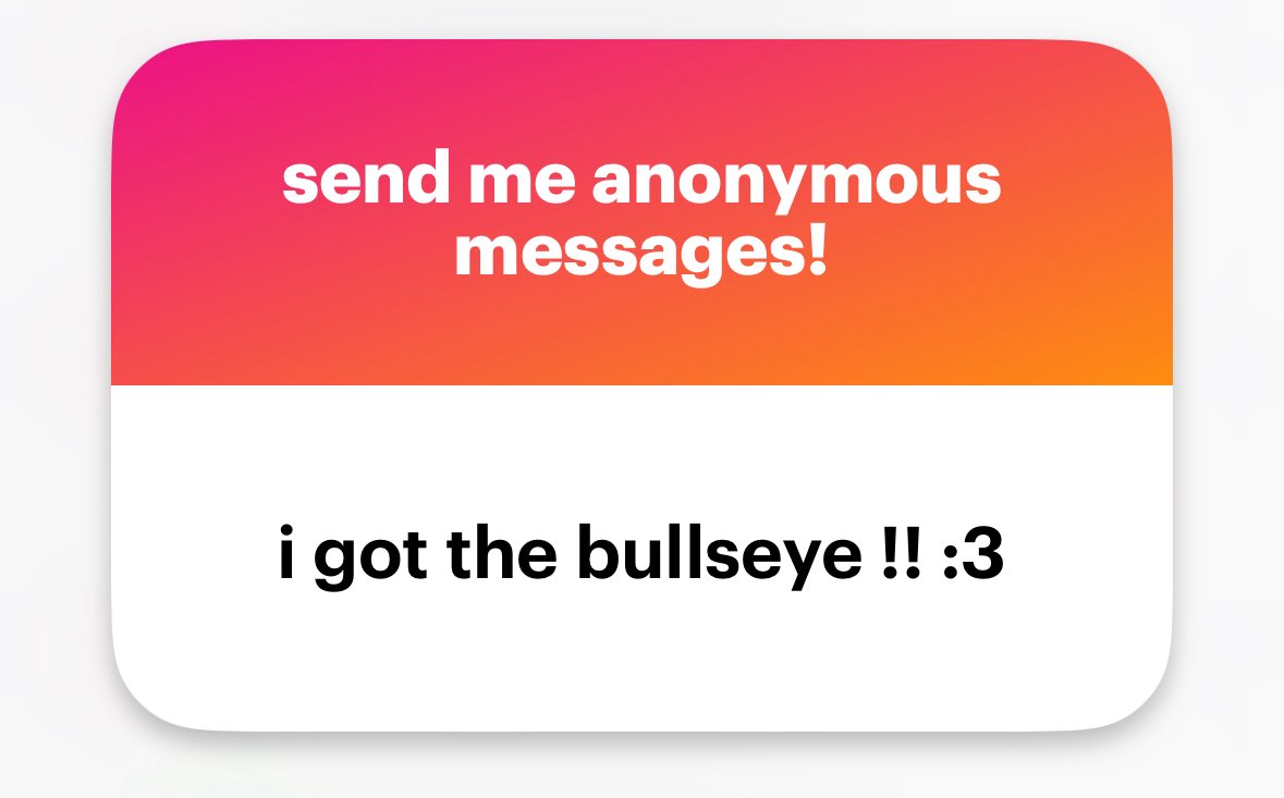 i6tham's tweet image. bullseye?

ngl.link/i6tham