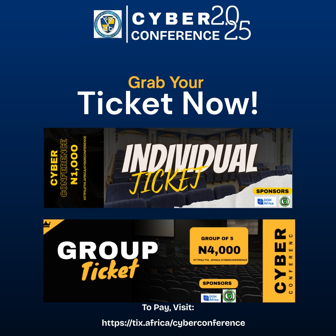 The_OnlyIni's tweet photo. Cyber Conference 2025 is Here 🎉🎉🎉🎉

Join us for 3 impactful days as we explore “Securing Our Digital Tomorrow: Empowering the Next Generation of Cyber Defenders.”  

@CYSECNG @Hack365Global 
@CYSECAcademy  @ireteeh @hackSultan @FUTMinnaSU https://t.co/4INWJOdok2