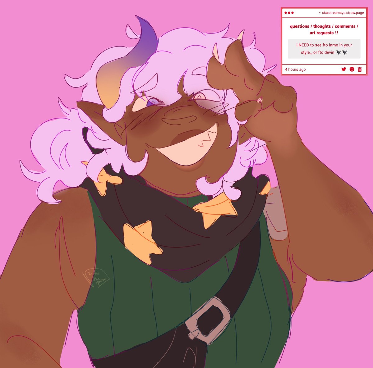 wakethesparrow's tweet image. THANKIE FOR THE REQUEST &amp;lt;3 Inmooooo his colors kinda beat me up but his whimsy still remains!!

[ art , #FairyTailOrigins , FTO Inmo ]